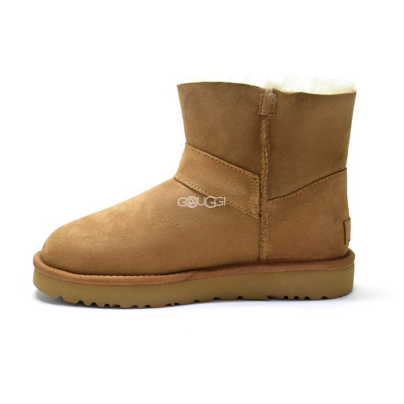 Ugg Mini Bailey Graphic Logo Suede Chestnut