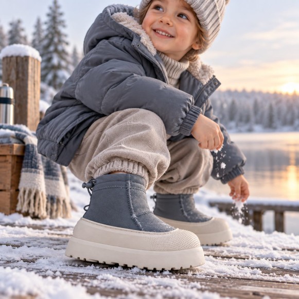 Детские мини угги UGG Kids Mini Weather Hybrid Cobble Grey