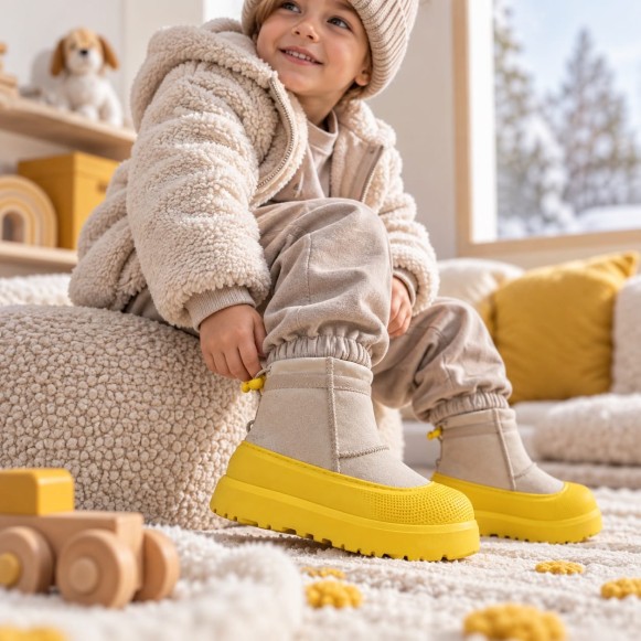 Детские мини угги UGG Kids Mini Weather Hybrid Mustard Seed/Summer Wheat