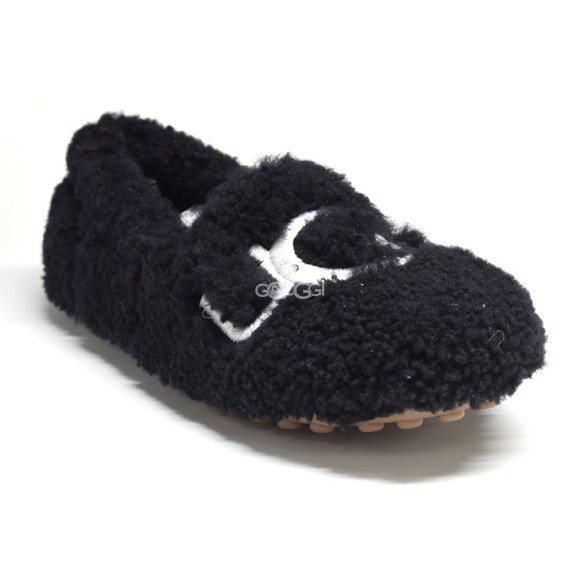 UGG Hailey Fluff Loafer Black