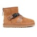 Мужские ультра короткие угги UGG Classic Ultra Mini Hybrid Strap Short Boots Chestnut