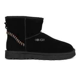 Men`s Ugg Classic Mini Deco Suede Boots Black Dressinn