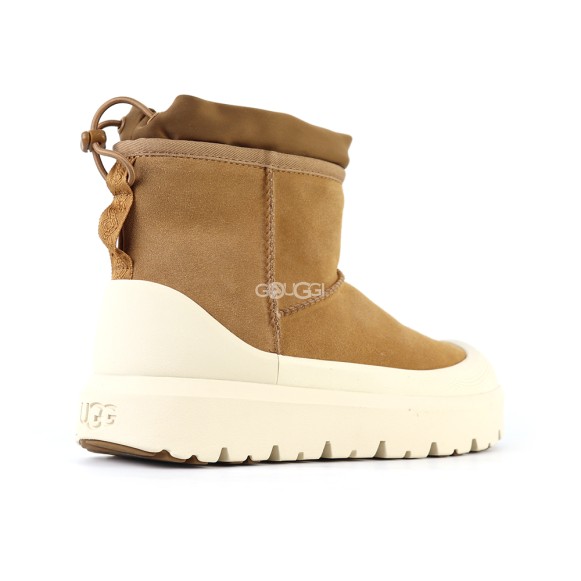 Женские мини угги с галошами Ugg Classic Mini Weather Hybrid Whitecap