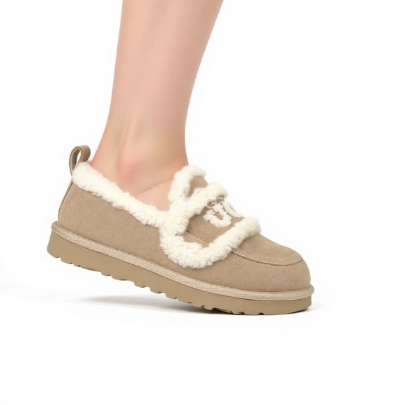 Женские слипоны Ugg Classic Fat Ding Slip On Sand