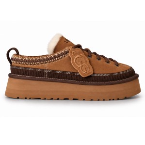 Heritage Lace-Up Slipper Chestnut