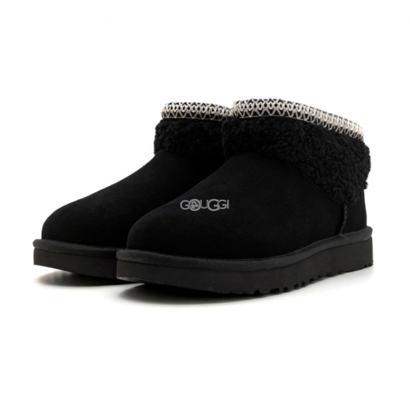 Ultra Mini Maxi Curly Boot - Black
