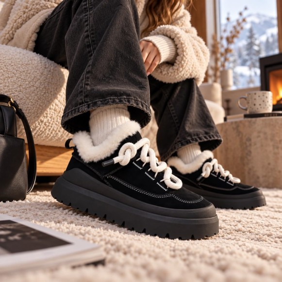 Женские кроссовки UGG Heritage Utility Sneaker Black