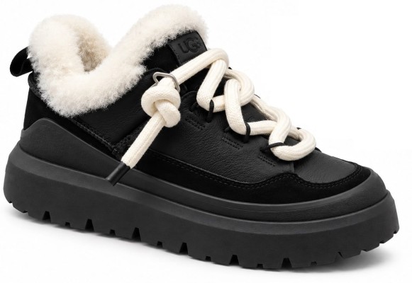 Женские кроссовки UGG Heritage Utility Sneaker Black Leather