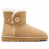 Женские мини угги с пуговицей Mini Bailey Button Sand