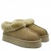 Женские слипоны на платформе Ugg Platform Slipper Camel