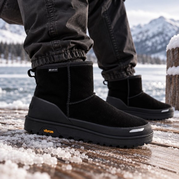 Мужские мини угги Ugg Mens Classic Mini Guard Gtx Boot Black