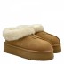 Женские слипоны на платформе Ugg Platform Slipper Chestnut
