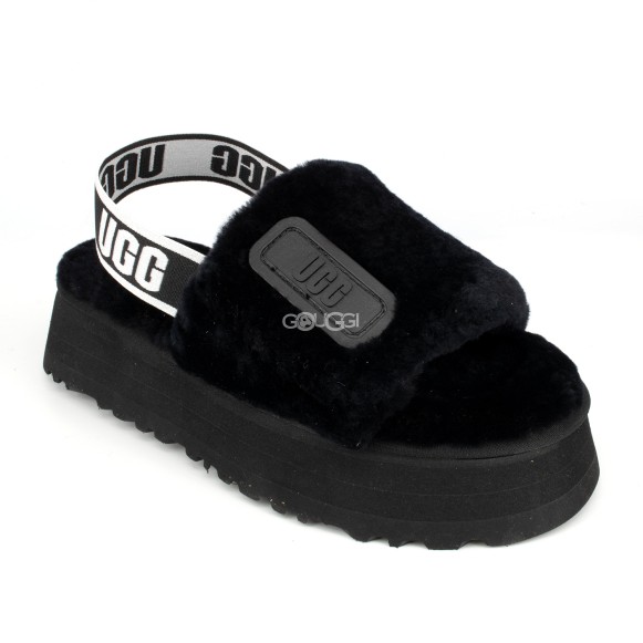 Disco Slide Seashell Dark Black