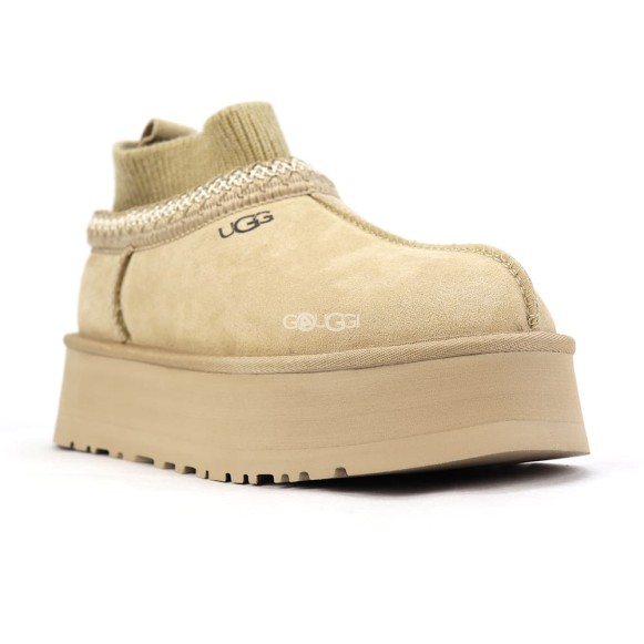 Женские угги на платформе Ugg Tazz Knit Mustard Seed