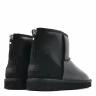 Mens Mini Zip Metallic Black