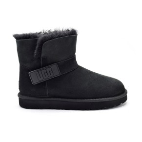 Ugg Mini Bailey Graphic Logo Suede Black.