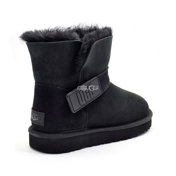 Ugg Mini Bailey Graphic Logo Suede Black